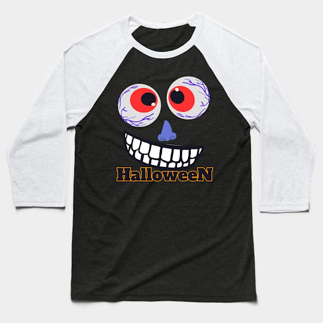 Funny halloween caracter Baseball T-Shirt by Studio468